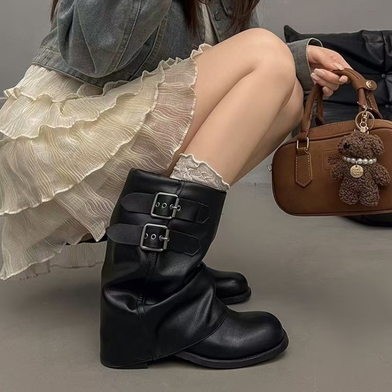 Women Black Slouchy Mid Calf B - Boot Sock Slouchy recension och pris
