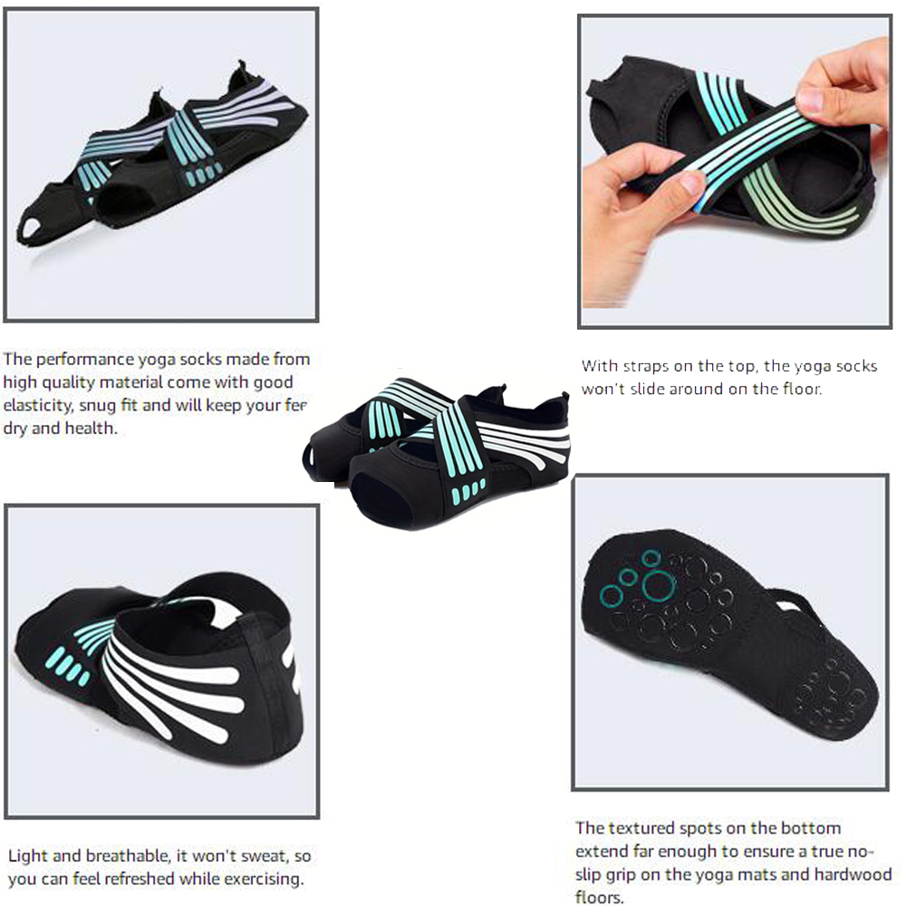 1Pair Women Non-Slip Toeless G - Grip Sock Yoga recension och pris