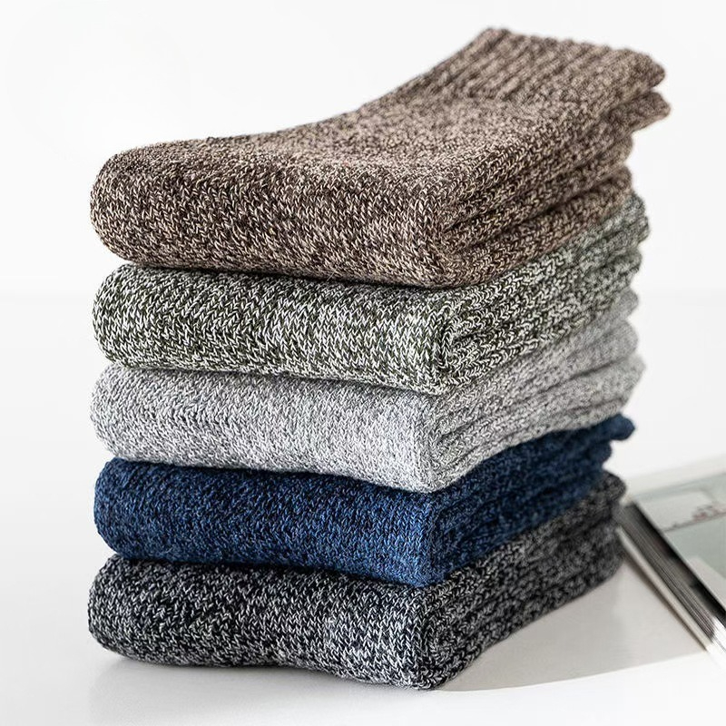 5 Pairs Solid Color Pattern Me - Thermal Sock Winter recension och pris