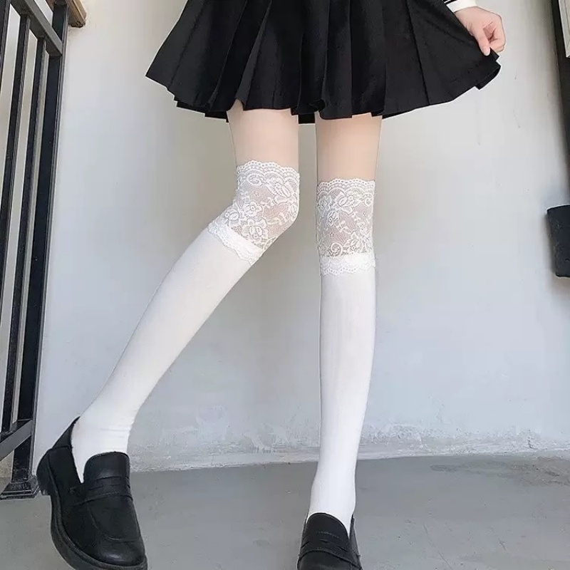 Spring Autumn White Lace Ruffl - Boot Sock Slouchy recension och pris